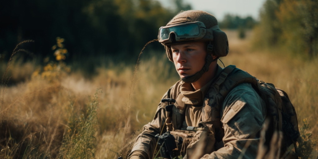Soldat i marken